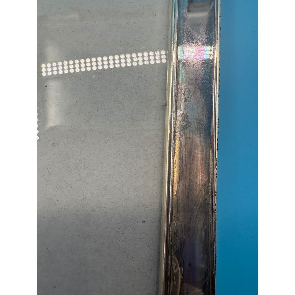 Vintage Y2K Silver Plated‎ 4x6 Picture Frame Wide Metal Border Minimalist Modern - Picture 5 of 10